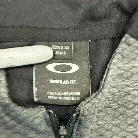 Oakley Knockdown Mixed Fleece 1/4 Zip Jumper Jacket Forged Iron Mens Grey Sz XS - Picture 8 of 16